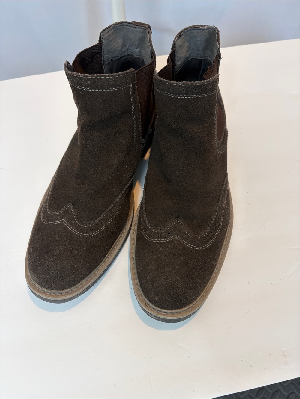 Perry Ellis Men's Brown Suede Chukka Boots